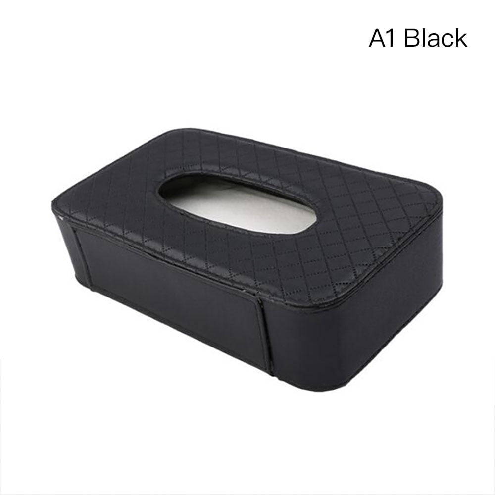 1Pc Car Tissue Paper Box Napkin Case Holder Black Visor Back Seat Organiser Good