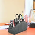 thumbnail image 7 of SITHON Remote Control Holder with 5 Compartments - PU Leather Remote Caddy Desktop Table Organizer Store TV, DVD, Blu-Ray, Media Player, Heater Controllers, Gray, 7 of 7