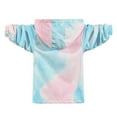 thumbnail image 3 of Little Girls Gradient Color Rain Jackets Lightweight Windproof Hoodie Jacket Kids Waterproof Windbreaker 4-14 Years, 3 of 7
