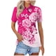 thumbnail image 2 of Fiudx Camisas de Mujer Blusa con Botones y Cuello Vuelto de Manga Corta con Estampado Cómodo E Informal para Mujer a La Moda, 2 of 5