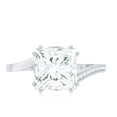 thumbnail image 5 of Rosec Jewels Certified Moissanite Princess Cut Engagement Ring 3 Carat - Designer Bypass Ring for Women - 8 mm - D-VS1 Quality, 925 Sterling Silver, US 10.00, 5 of 9