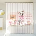 thumbnail image 3 of Happy Mother's Day Chinese Crested Love Dog Mom Heart Flower Shower Curtain Dog Lover Waterproof Bathroom Bathtub Curtain - 12004, 3 of 5