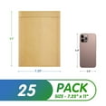 thumbnail image 2 of Paquete de 25 sobres acolchados kraft marrón natural con burbujas, 7.25 x 11 pulgadas. Sobres de papel autoadhesivos con acolchado protector, 2 of 8