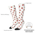 thumbnail image 5 of Picia Women Crew Soft Moisture-wicking Socks Hand Drawn Watermelon Pattern Design Cotton Socks, One Size fit All, 5 of 9
