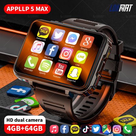 Lokmat 64g large memory dual system Android 4G smart watch