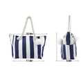 thumbnail image 2 of Extra Large Beach Bags Totes Women Waterproof Sandproof Big Tote Bag Zipper Inner Pockets Rope Handle Canvas with Zip Closure Swim Pool Gym Picnic Travel Weekend Accessorie Blue Anchor Handbag Gifts, 2 of 7