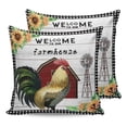 thumbnail image 7 of Outdoor Throw Pillow Cover Rooster Sunflowers and Windmill Waterproof Cushion Covers 2 Pack Farmhouse Vintage Wood Board Pillow Cases Home Decoration for Patio Garden Couch Sofa, 7 of 7