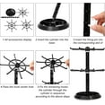thumbnail image 5 of Lsupdaol 2 Pack Keychain Display Stand Rotating Jewelry 2 Tier Necklace Holder Plastic Spinning Bracelet Hanging Organizer Rotating Rack Earring Bracelet Stands for Vendors Malls Counter, 5 of 7