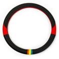 thumbnail image 1 of Universal Spectrum Microfiber Leather Steering Wheel Cover for Cars Trucks SUVs Red/Black, 1 of 6