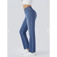 thumbnail image 3 of New High Waist Straight Leg Yoga Jeans Women Stretchy Comfort Tummy Control Loose Fit Casual Pants For Athletic Wear, 3 of 11