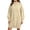 Beige 20, variant on Karymi Spring Dresses Solid Oversized Hoodie Dress, V Notch Neck Lantern Puff Long Sleeve Kangaroo Pocket Elastic Hem Sweatshirt Tunic Dress