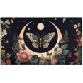 thumbnail image 4 of Goth Kitchen Mat Set of 2, Moon Butterfly Flower Kitchen Rugs for Floor Halloween Kitchen Mat Gothic Kitchen Decor for Floor, Home, Sink, Bathroom(17"x47"+17"x30"), 4 of 6