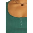 thumbnail image 5 of Women's Bp. Crop Henley Top, Size XX-Small - Green, 5 of 6