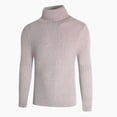 thumbnail image 2 of Men Sweaters Winter Knitted Turtleneck Collared Slim Fit Lightweight Soft Fitted Pullover Sweater, 2 of 6