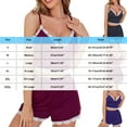 thumbnail image 4 of Hrsba V Neck Sleeveless Pajama Set for Women Solid Color 2 Piece Summer Soft Breathable Ladies Sleepwear Nightwear Set, 4 of 5