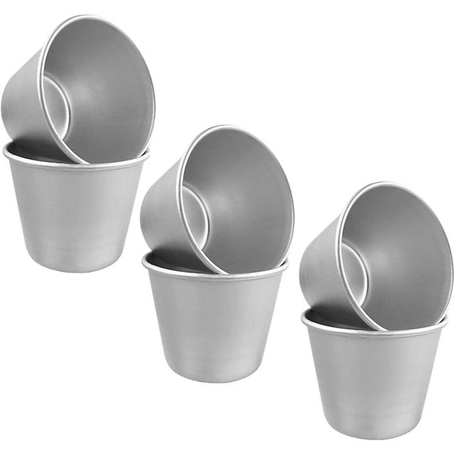 Mini molde para pudín LIUYMXG 6 piezas Moldes de papel para hornear antiadherentes Mediano