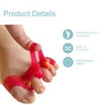 thumbnail image 2 of Qinyurj 4-Pack Toe Separators & Toe Spacers -Bunion Corrector, Overlapping Toes corrector, Hammer Toe, Restores Natural Toe Alignment Unisex,Regular Size, 2 of 6