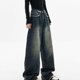 thumbnail image 4 of Loose Fit Wide Leg Baggy Jeans Long Pants Cotton Blend Fabric Full Length Trousers With Practical Pockets for Women XL, 4 of 4