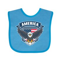 Inktastic America with Eagle Shield and Banner Boys or Girls Baby Bib