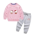 thumbnail image 4 of Hello kitty-ropa para niños y niñas, suéter con estampado de dibujos animados y cuello redondo, conjunto de pantalones largos de manga larga, primavera y otoño, 2/ud., 4 of 5