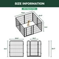 thumbnail image 3 of FXW Homeplus Unleashed Indoor Dog Playpen - Stress-Free and Safe Play, Heavy Duty 32 Inch 8 Panels Dog Pen for Small and Medium Dogs, Black│Patented, 3 of 7