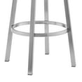 thumbnail image 3 of Armen Living Cohen26" White Faux Leather and Brushed Stainless Steel Swivel Bar Stool, 3 of 10