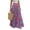 Hot Pink, variant on Maxi Skirts for Women - Fashionable Floral Print Large Flounce Skirt - Holiday Pleated Long Skirt,Black M