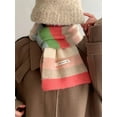 thumbnail image 3 of Korean Style Winter Warm Wool Scarf for Women Design Striped Elastic Knitted Scarves Female Bandana Thick Neckerchief Shawl 2024 (DZ169-01), 3 of 7