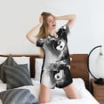 thumbnail image 5 of Kdxio Yin And Yang Print Pajamas Sets for Women Short-Sleeved Pjs with Lounge Shorts Two Piece Sleepwear S-4XL, 5 of 5