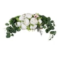thumbnail image 1 of Corona de flores artificiales con arco para bodas, corona floral verde y rosa Blanco, 1 of 9