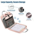 thumbnail image 4 of MoKo Zipper Binder, 2 inch 3 Ring 500 Sheet Capacity Multi-Pocket Binder, School Supplies, Pink, 4 of 7