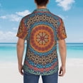 thumbnail image 6 of Daiia Mandala Hawaiian Shirt for Men Gentle Cotton Regular Short Sleeve Casual-Small, 6 of 9