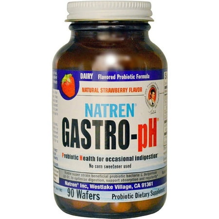 Natren Gastro-Ph Strawberry Wafers, 90 CT