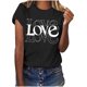 thumbnail image 4 of TaTaai Women's Love Theme T-Shirt, Sweet Valentine's Day Apparel, Cozy Everyday Round Neck Blouse Gift, 4 of 6