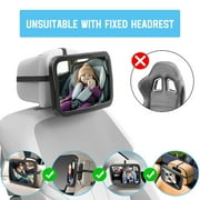 Soontrans Baby Car Mirror, Rear Facing Car Seat Mirror Safety for Infant Newborn Baby Car Mirror with Wide Rearview & 360° Rotation, Shatterproof & Easy Assembled Crash Tested