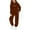 1#Brown, variant on Kiijoy Toddler Girls Outfits Fleece Tracksuit Paris Print Hoodie Sweatpants Set, Sizes 2-3T
