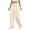 Beige, variant on Kureaily Women Solid Casual High Waist Lace Up Workwear Pocket Straight Leg Sweatpants Work Casual Pants