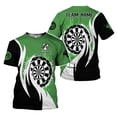 thumbnail image 4 of Personalized Dart 3D Shirts for Men Women 3D, Custom Name Team Dartboard Shirt S-5XL, Gifts shirt (Pink, S), 4 of 10