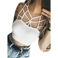 thumbnail image 3 of JustVH Women Wild Bow Tie Lace-Up Lace-Free Bralette Bra Camisole Tank Top, 3 of 4