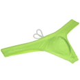 thumbnail image 2 of Men's Nylon Micro Bikini Briefs Breathable Checkered Spandex Underwear with Pouch Sensual Lingerie Tangas Apple Green XL, 2 of 3