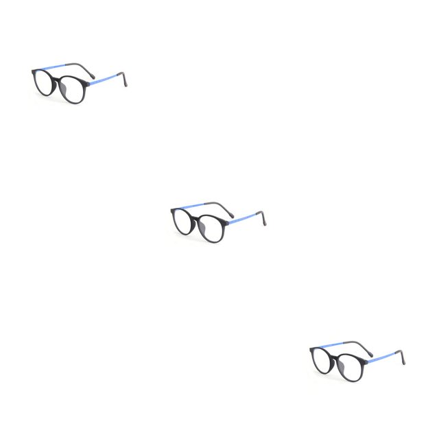Minnieouse Montura de gafas de lectura para mujer, montura de gafas, montura óptica, montura redonda, gafas para miopía antiluz, azul y negro Type1 NO1