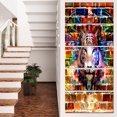 thumbnail image 1 of Tigre sur Brique Abstraite - Toile d'Art Mural Abstrait, 1 of 3