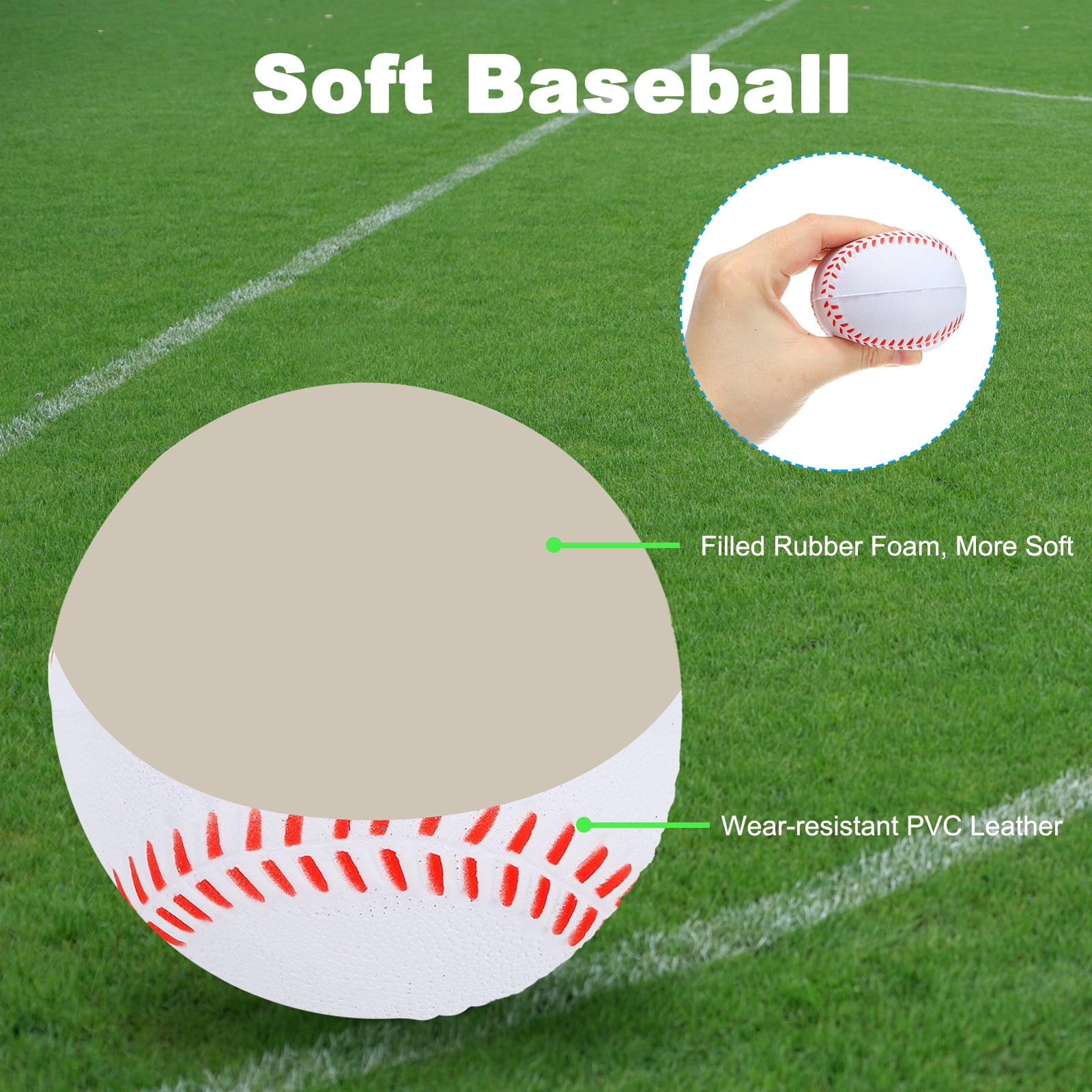 Balle De Baseball Commémorative – Noyau Bois Dur 22,9 Cm, Design 'Eat Sleep Baseball Repeat' – Cadeau Pour Fans