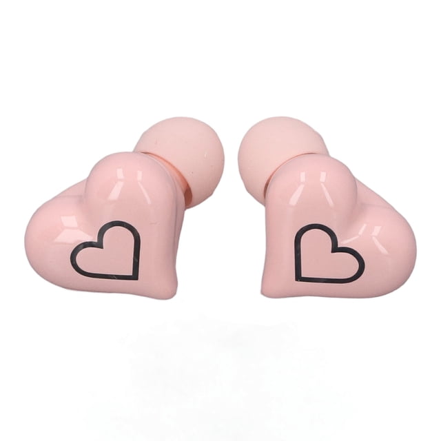 Auriculares inalámbricos, Auriculares con Cancelación de Ruido en Forma de Corazón con Estéro Hifi, Micrófono Incorporado, Luces Coloridas, Auriculares 5.3,