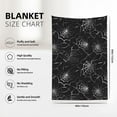 thumbnail image 2 of Gothic Spider Web Blanket - Halloween Themed Throw for Goth Room Decor, Black Horror Blanket, Soft Flannel for Couch, Bed, and Haunted Mansion Use (150 x 200), 2 of 8