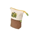 thumbnail image 2 of Collapsible Canvas Pen Pouch, Expandable Zippered Stationery Bag with Embroidery, Multi-Use Cosmetic Organizer for Home, Office & Travel, 2 of 5