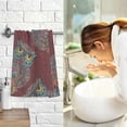 thumbnail image 6 of Coolnut Tribal Pattern Owl Patterned Hand Towels 2 PCS, Cotton Bath Towel for Drying Face Hands Body Decorative Water Absorbent Lightweight Towels for Bathroom Ktichen Travel Gym, 16"x28", 6 of 6