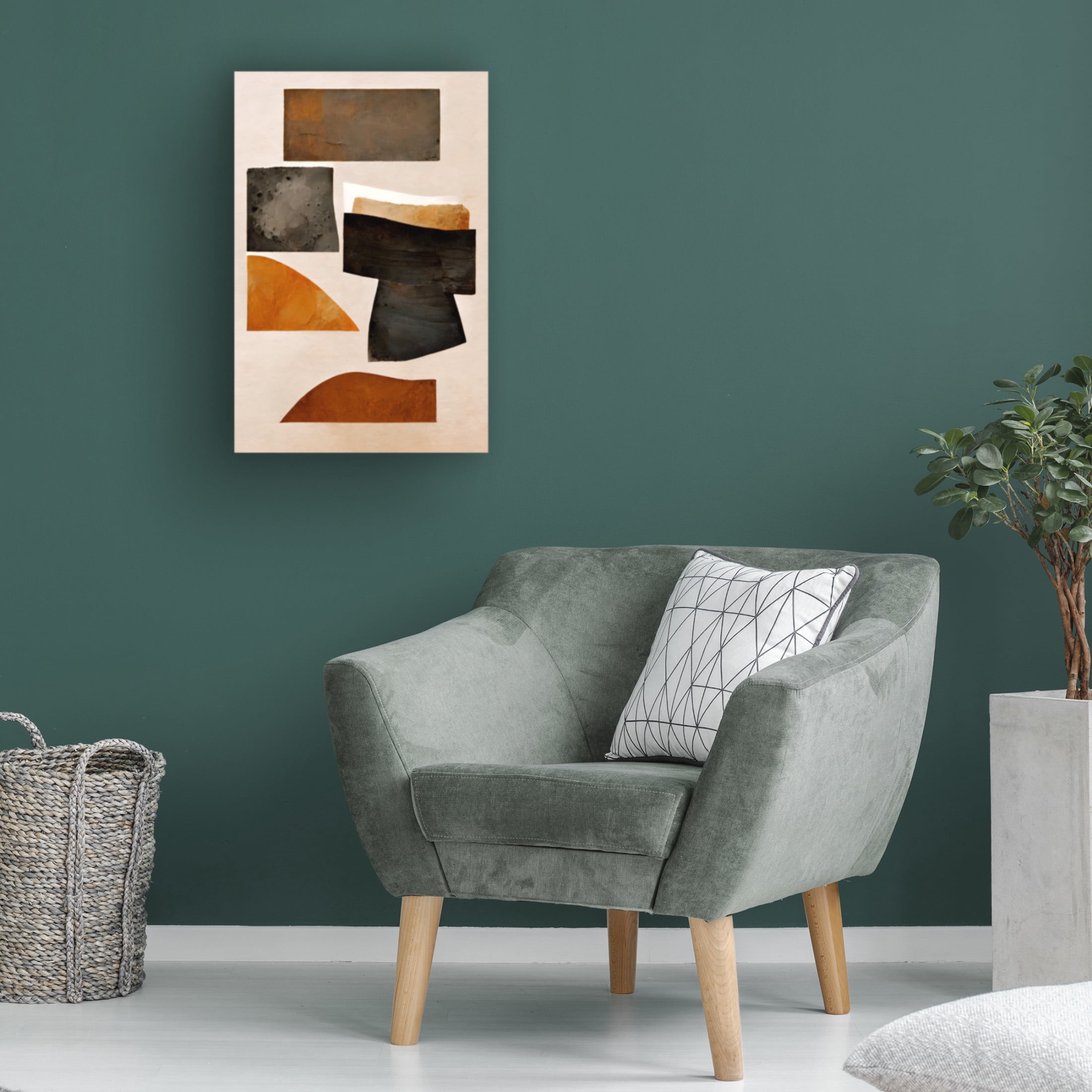 Canvas Wall Art - Treechild 'Rusty Shapes' Wall Art for Living Room, Bedroom, or Office D?cor by Trademark Fine Art - 16 x 24 Inches