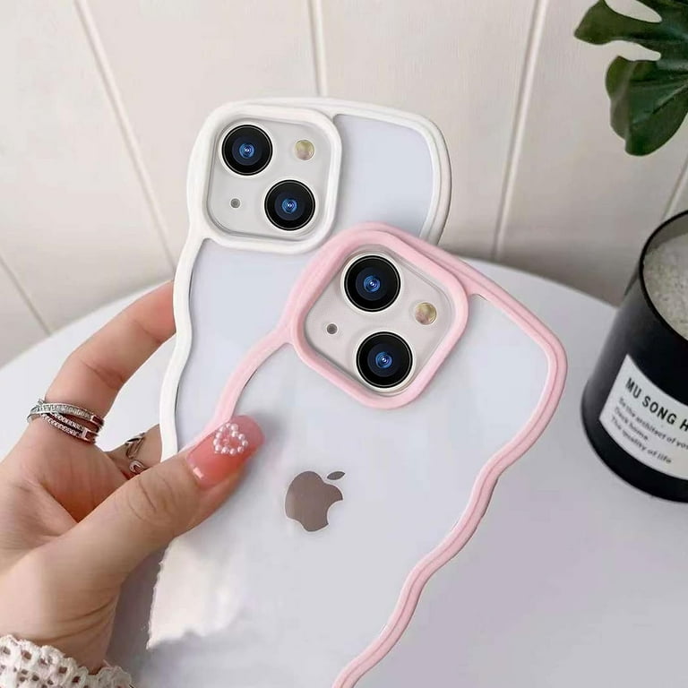 for iPhone 11 Case, Wave Frame Clear Back Soft Cute iPhone 11