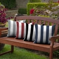 thumbnail image 2 of ARDEN Outdoor Toss Pillow, Set of 4, 16 x 16, Rain-Proof, Fade Resistant Sapphire Blue Cabana Stripe, 2 of 8
